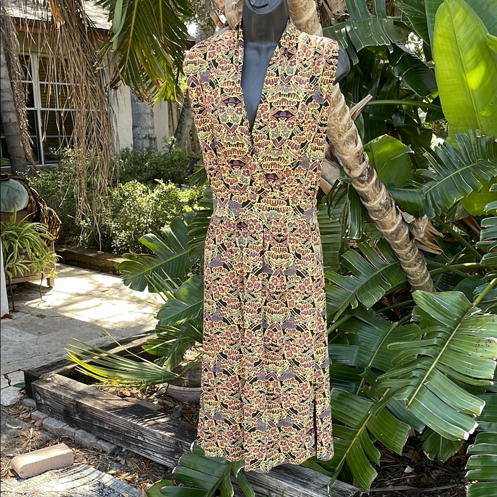 Peruvian connection,dark floral hundred percent cotton dress